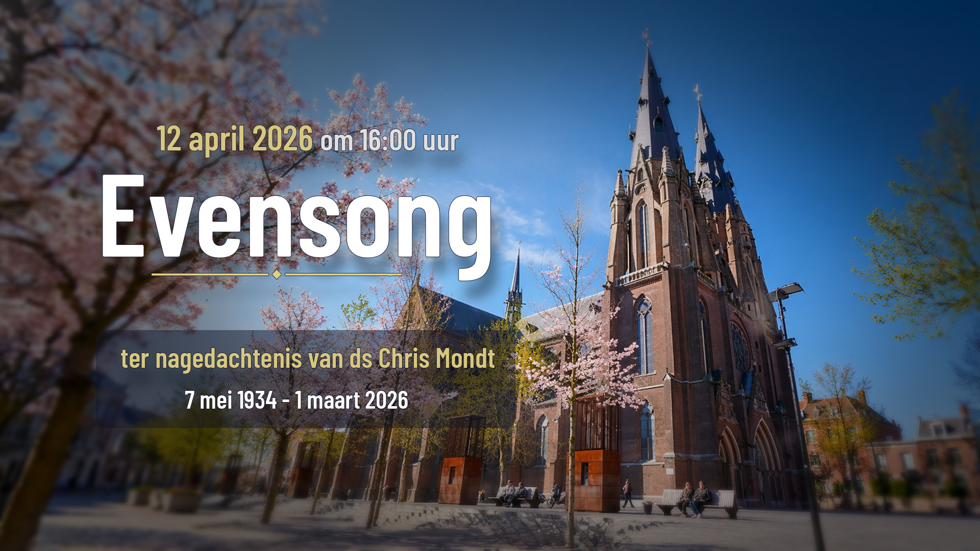 Aankondiging van de Evensong